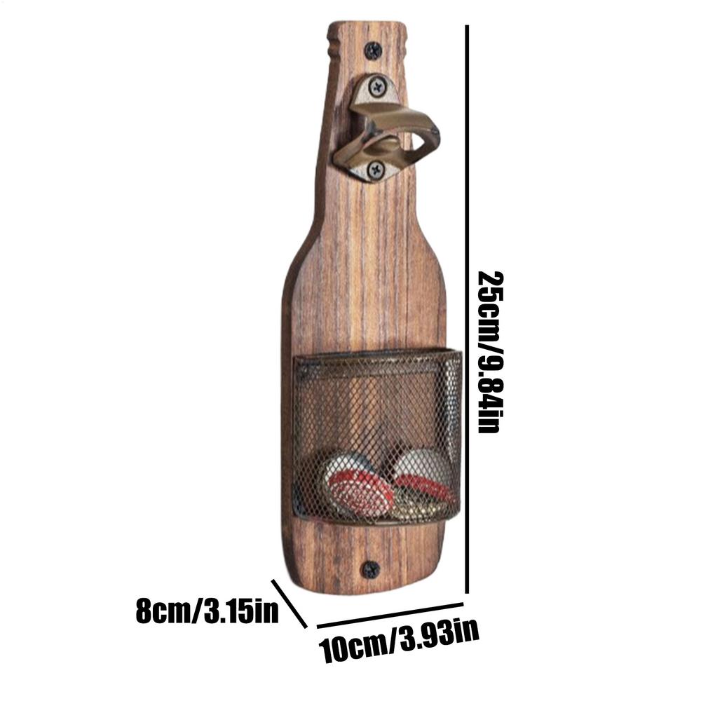 

Wall Mounted Beer Bottle Opener Creative Vintage Bottle Opener With Caps Catcher For Kitchen Party Bar Accessories Wall Decor