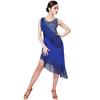 Latin Dance Sequin Fringe Dress Practice Performance Costume Women Stage Dancewear