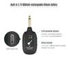 JJYY 1Set(2Pcs) UHF Guitar Wireless System Transmitter Receiver Built-in Rechargeable Black Charge Port Micro-USB UHF 730MHz