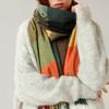 Plaid scarf women's autumn and winter imitation cashmere warm scarf office shawl with high-end scarf women's winter