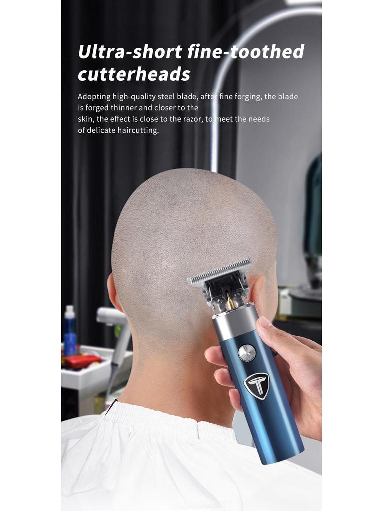 Dual Function Professional Electric Hair and Nose Trimmer - Retro Design for Precision Styling