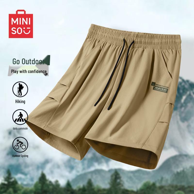 

MINISO Men s Quick-Dry American Retro Casual Shorts 4XL