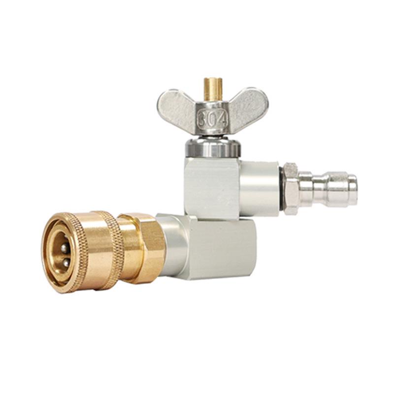 Adjustable 360° High-Pressure Car Wash Water Gun with 1/4" Pure Copper Quick-Connect Swivel Nozzle