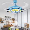 Bedroom Decor Led Invisible Ceiling Fan Light Lamp With Remote Control Lamps For Girls Home Ventilador De Techo