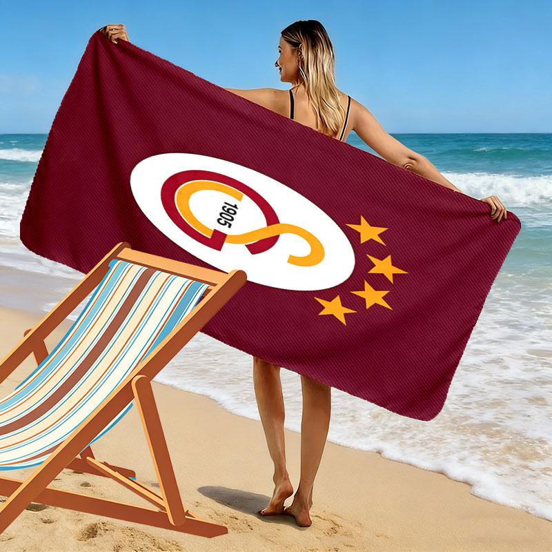 Galatasaray Forever Print Beach Towel, Large Soft Quick Dry Towel for Beach Camping Swimming