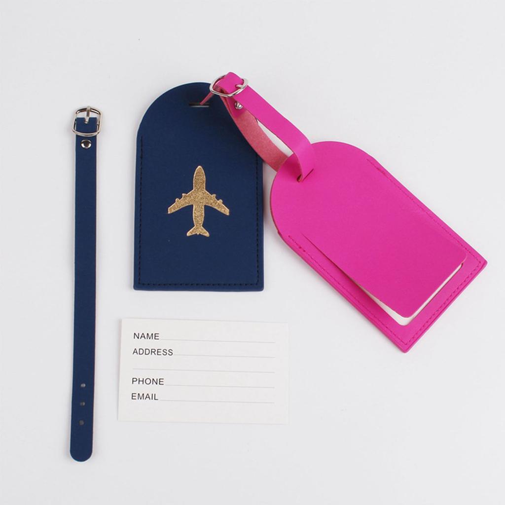 Hot Stamping Plane Luggage Tag Honeymoon Wedding Bridal Shower Gift Cute Suitcase Tags for Women Men Travel Accessories