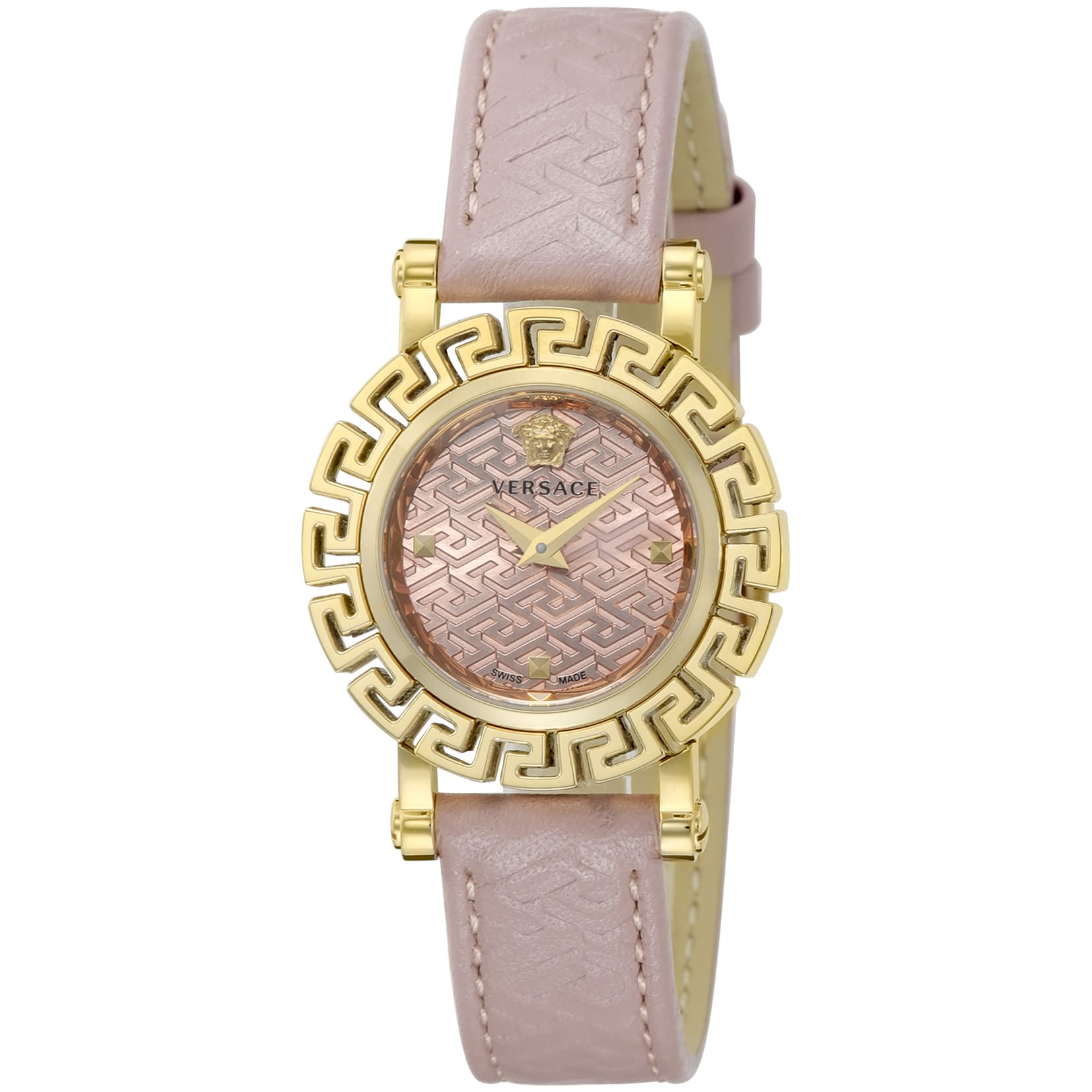 

Watch GRECA GLAM Pink Dial Stainless Steel Sapphire Glass Quartz 30MM Swiss Watch VE2Q00222 [Versace] Women s [Item] рожевий