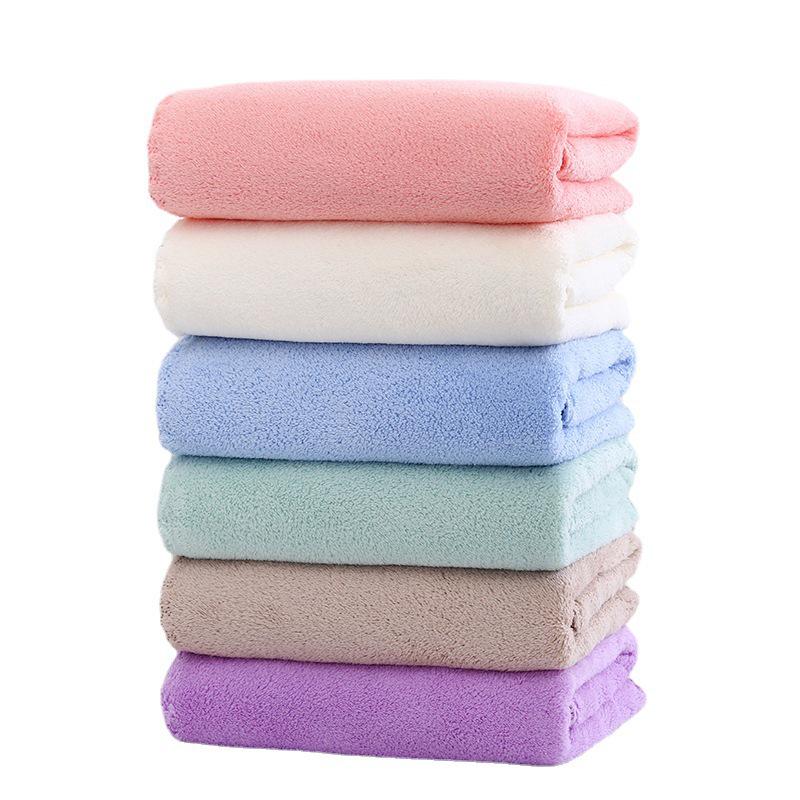Soft Lint-Free Coral Fleece Towel for Home, Face, and Bath - Absorbent and Suitable for Adults and Children