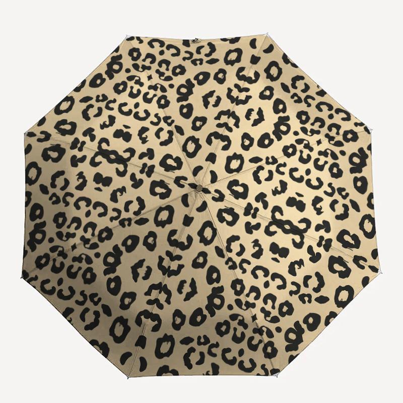 1 PC Automatic Folding Umbrella -Animal Texture patternPattern,Portable & Foldable Design with 8 Ribs,Christmas Birthday Gifts