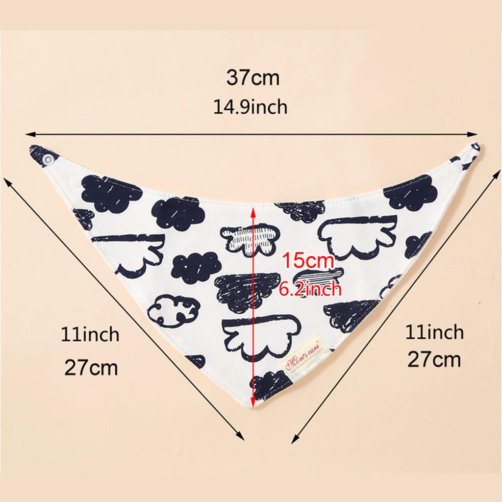 SOULBUTY Cotton Bandana Bibs for Baby Instant Cute Baby Towels for Boys and Perfect for Baby Showers and Baby Set of 6 Feeding, Soft, Absorbency,