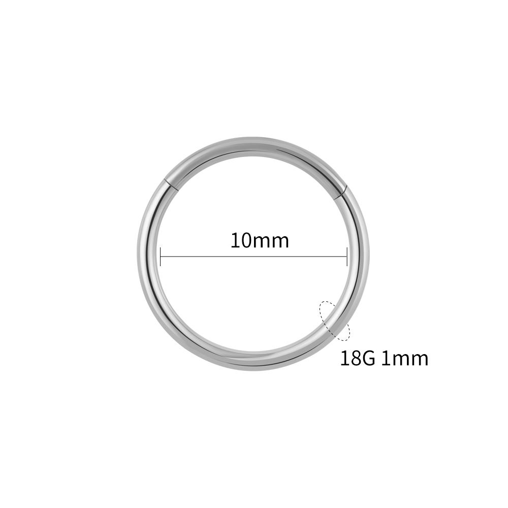 Anelli Naso a Cerchio Articolato in Titanio ASTM F136 Grandi Destri 20G 18G 16G Anello Septum Gioielli per Piercing Corporeo Helix Cartilagine Rook Orecchino