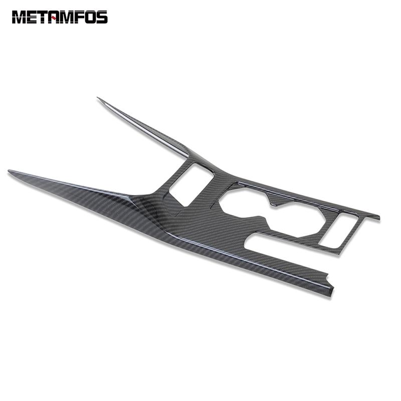 For Volkswagen VW T-Cross Tcross -2024 2025 Carbon Fiber Water Cup Holder Handbrake Cover Trim Inner Accessories Car Styling