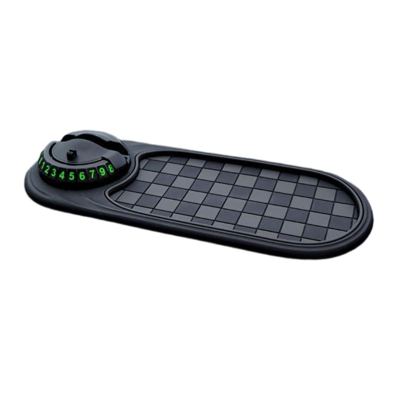 

360 Degree Rotating Phone Holder Universal Phone Stand Auto Phone Holder with Pad for Phones Keys Gadget Dashboard Mat