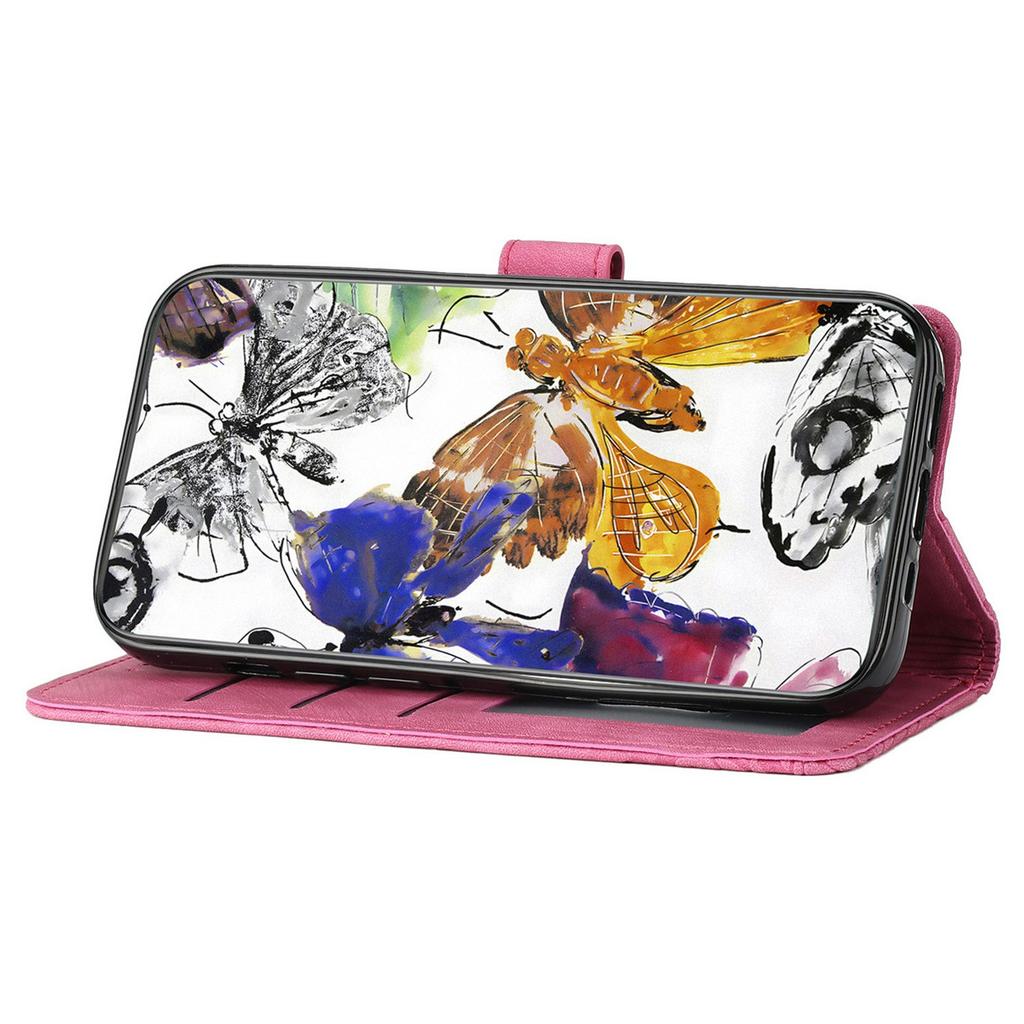 For iPhone 17 Pro Max Case Butterfly Design Flip Wallet Leather Phone Cover Skin-Touch