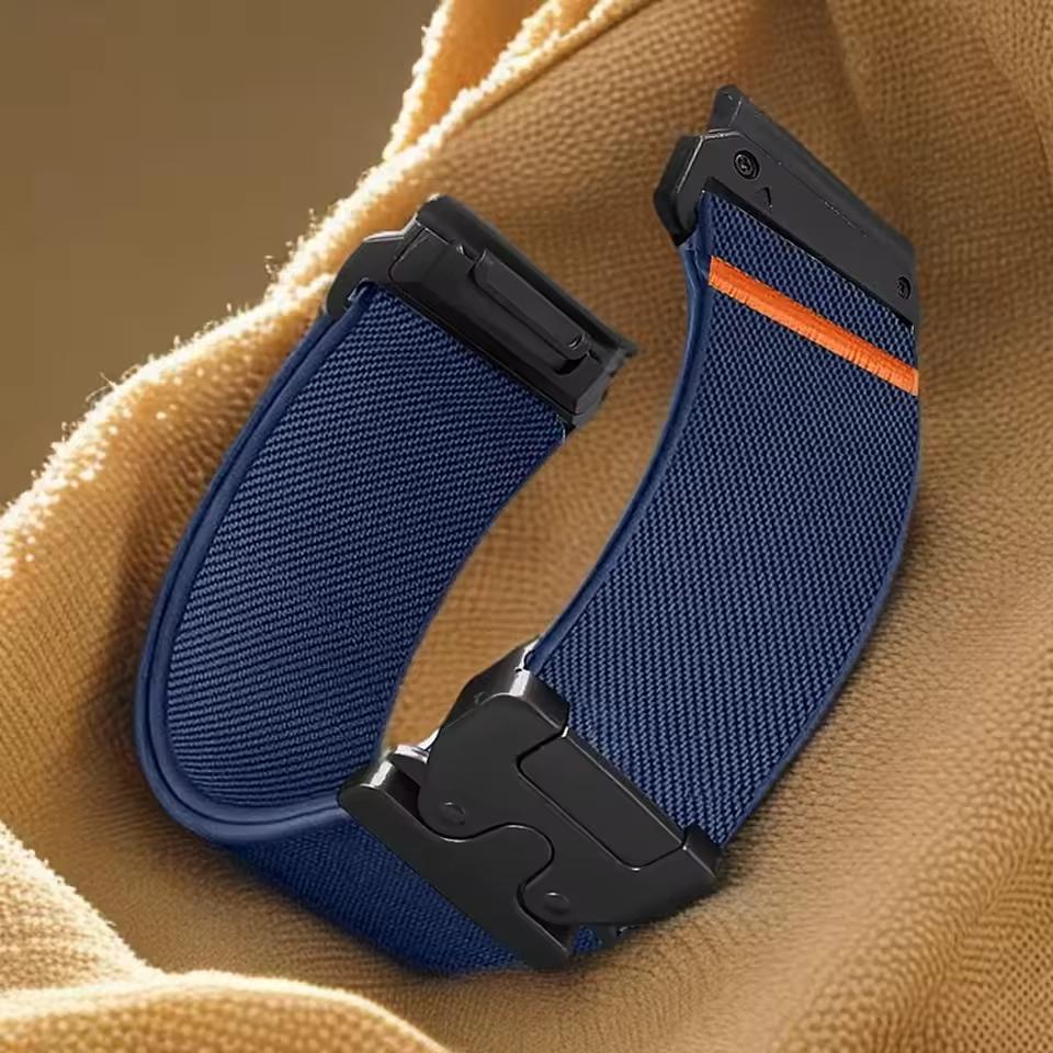 Cinturino in Nylon Intrecciato QuickFit 20mm 22mm 26mm Per Garmin Fenix 8 47mm 51mm 7 7X 6 6X 5 5X Plus/Enduro 3/ Venu 3/Epix Pro Gen 2 Cinturino Braccialetto