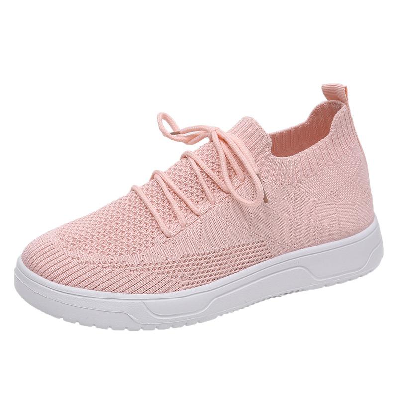Trendy and Minimalist Single Shoes 2024 New Mesh Breathable Korean Version Versatile and Comfortable Women's Vulcanized Shoes