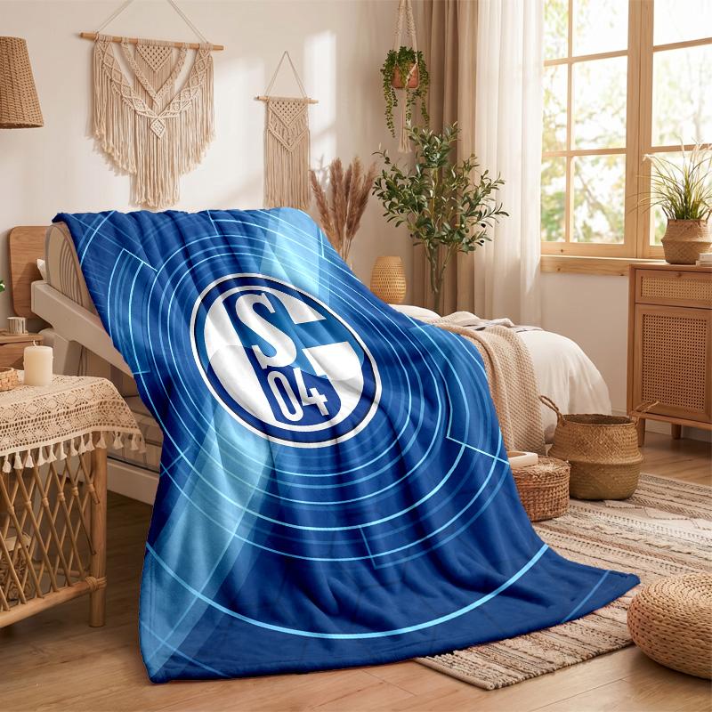 Coperta in Pile Tema Schalke 04 Morbida Accogliente Peluche Per Camera da Letto Divano Viaggio
