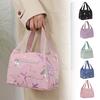 Letter Print Lunch Bag Waterproof Lunch Tote Reusable Lunch Carrier Box Bag for Women Men Commuting Camping Picnic