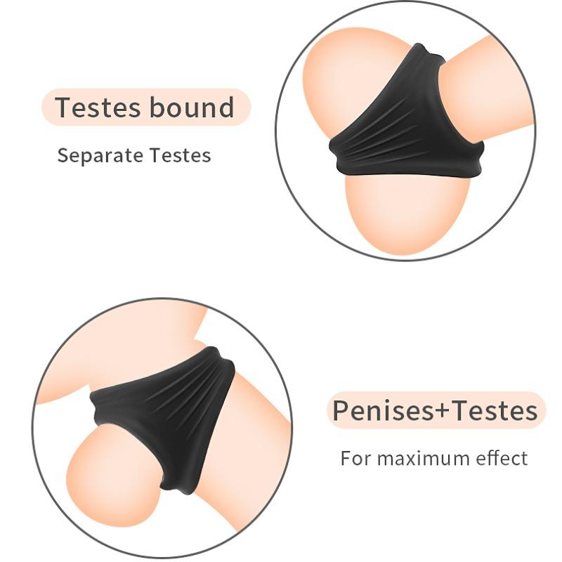 Zestaw Bondage moszny Pierścień blokujący Silikonowy pierścień na penisa Męskie zabawki erotyczne BDSM Chastity Cage Ball Nosze