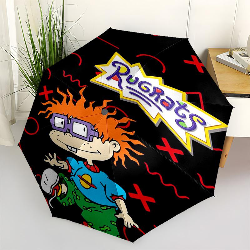 

Rugrats, Tommy Themed Automatic Opening and Closing Umbrella, Compact Travel Umbrella, Lightweight and Portable, Suitable for Beach Commutin