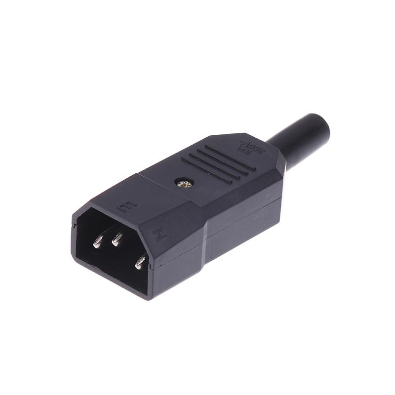 16A 250V Negru Iec Conector Mufă Cablu Drept C13 C14 Mufă Mamă Tată Conector de Alimentare Reconfigurabil Soclu AC cu 3 Pini