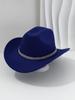 New cowboy hat top hat light luxury European gentleman's hat rhinestone accessories hat music festival party wear