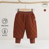 Colorful Warm Fleece Cotton Baby Pants: Waterproof, Padded, Elastic Cuff for Autumn & Winter