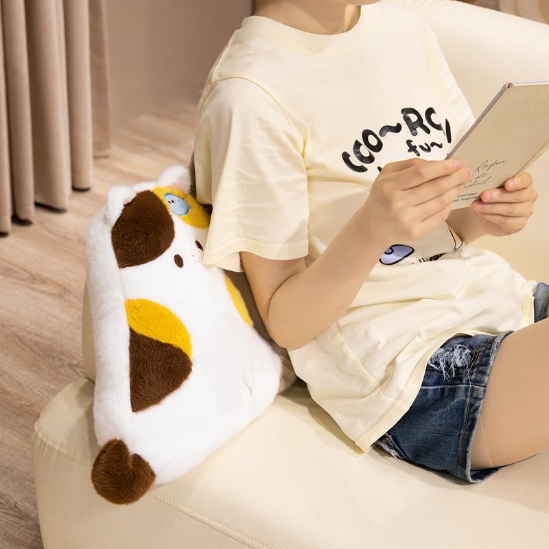60Cm Dogs Cats Plush Pillow Stuffed Cartoon Animal Long Bolster Back Support Plushie Sofa Chair Decor Friend Gift
