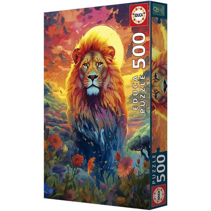 Puzzle - EDUCA - Regard Majestueux du Lion - 500 pièces