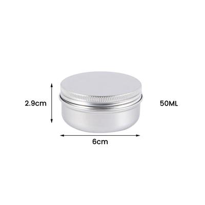 10Pcs Aluminum Jars 50ML Refillable Empty Metal Pot Mini Portable Aluminum Container Travel Sample Pot for Cosmetic Jewelry