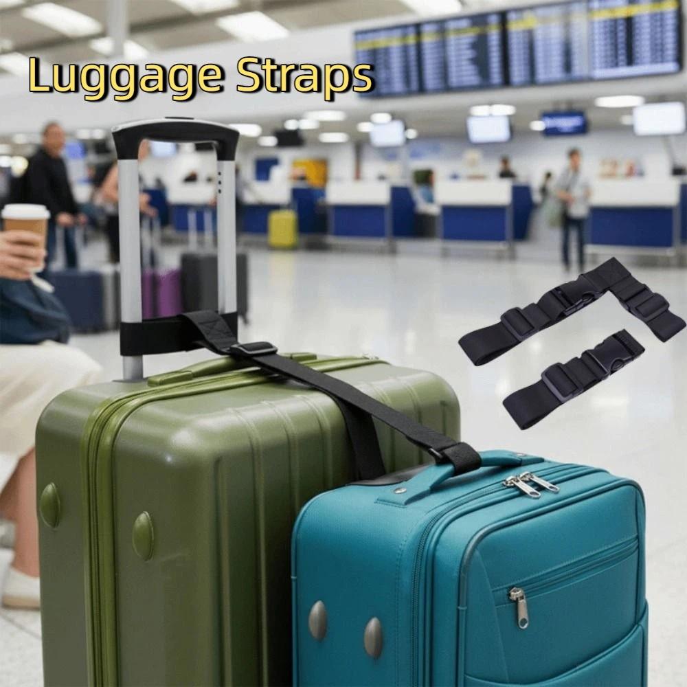 2SET Anti-Lost Luggage Straps Adjustable Suitcase Belt Luggage Attachment Anti-theft Strap Airport