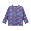 Children's Witch  Printed Long Sleeved Round Neck Top With Floral Print For Daily Casual T-shirt