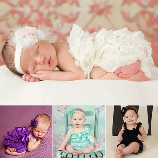 Girls' Lovely Cutie Bowknot Lace Ruffle Petti Toddler Baby Sling Romper Jumpsuit