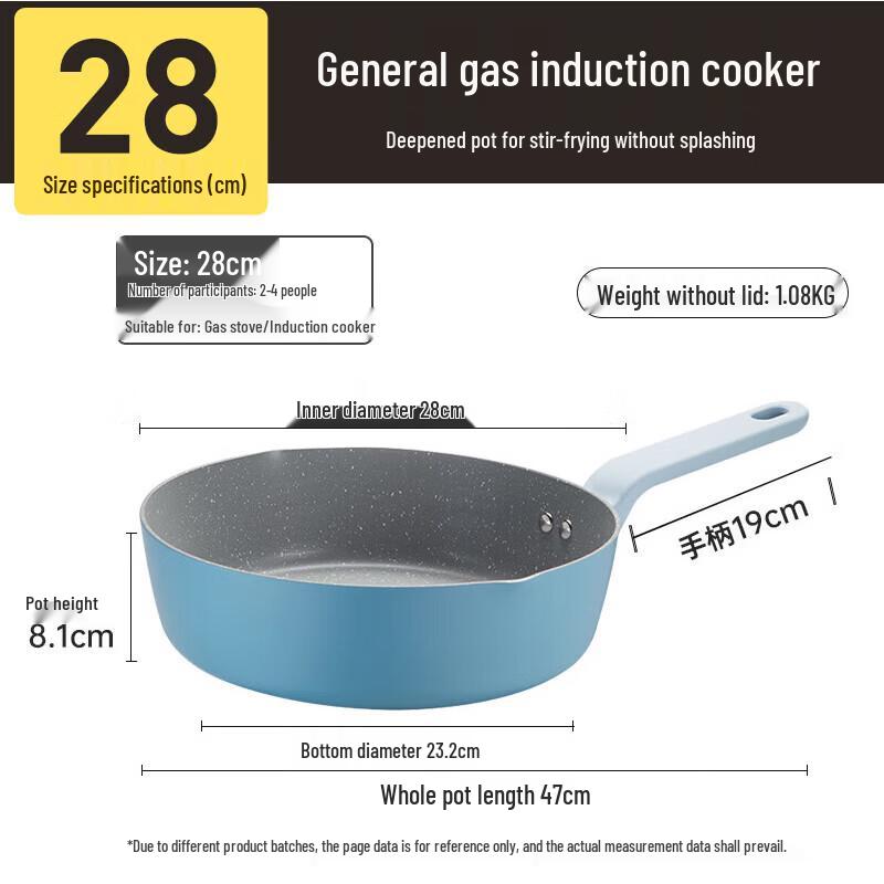 Глубокая многофункциональная сковорода Chuidahuang 28 см