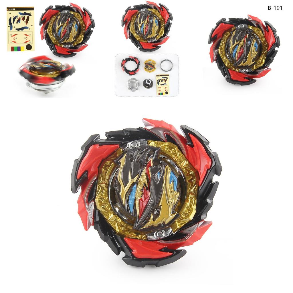 B-191-01 Чорний Сплав Бойовий Дзиґа Іграшка Одиночний Пакет Гіро 67.8г