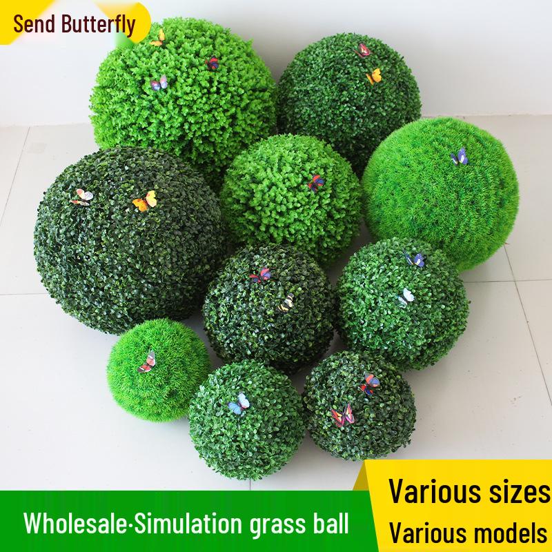 Artificial Greenery & Grass Ball Ceiling Decoration for Visual Merchandising and Store Windows