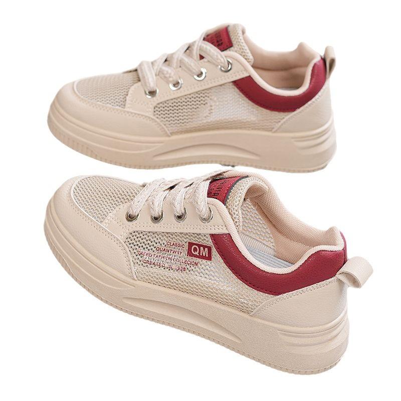 Shoes Women's Summer Single Net Little White Shoes Breathable Thin Flat Bottom Versatile Casual Sports Board Shoes