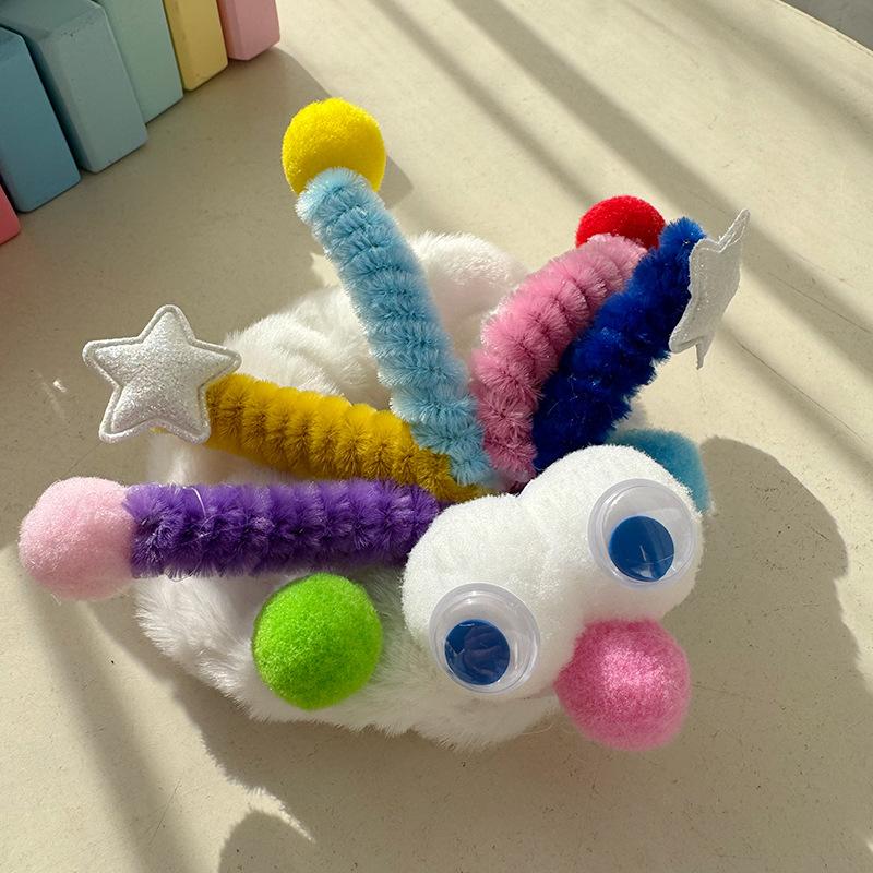 Funny Quirky Plush Hair Circle Temperament Hundred With Childish Girl Hair Rope Girls Plush Hair Rope Soft Sweet Scrunchies