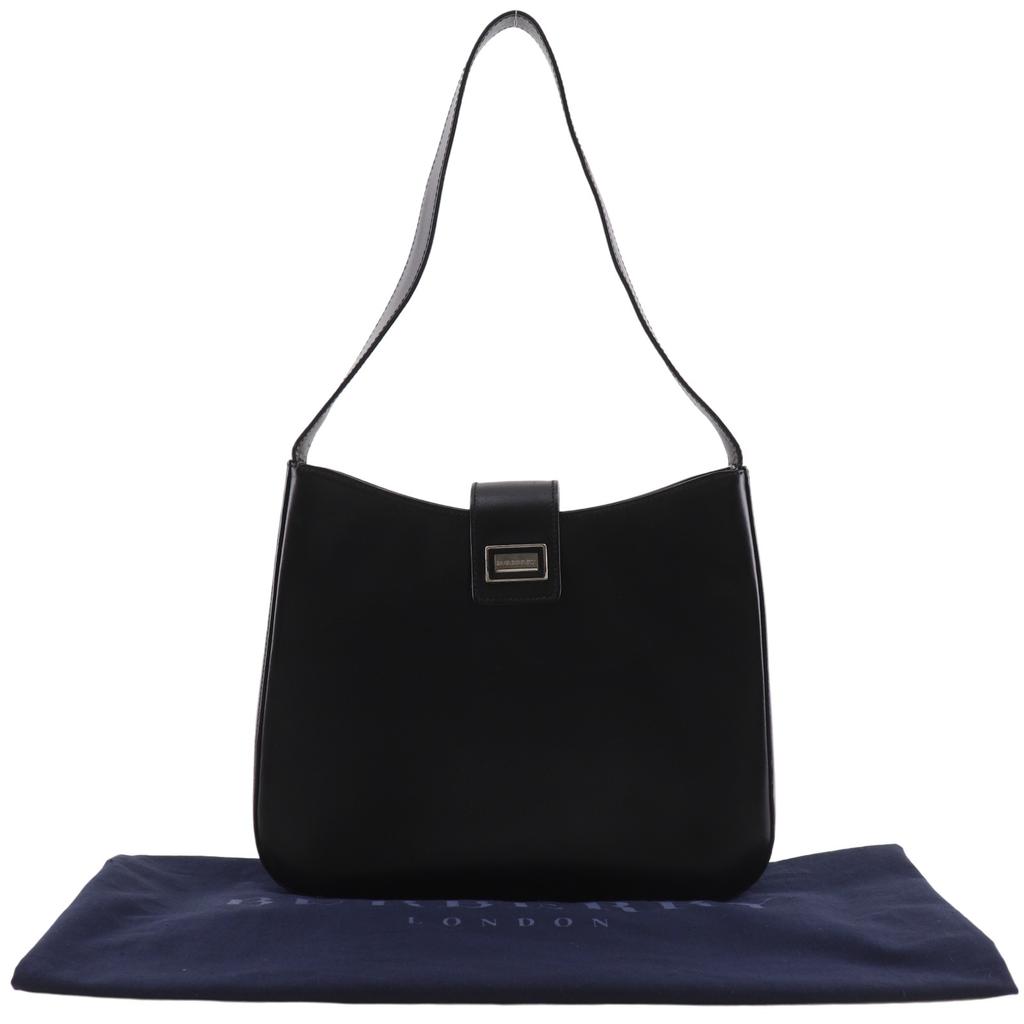 BURBERRY Shoulder Bag black Calfskin Women Used