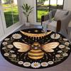 1pc Office Carpet Chair Mats Bee Moon Stars Flowers Circular Artwork Perfect for Decorating Office Chairs, Living Rooms, Or Bedrooms