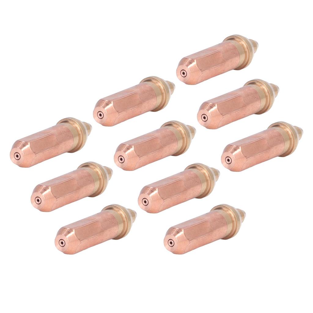 10pcs Gas Cutting Nozzle Heat Resistance High Concentricity Strong Flame Gathering Ability Welding Nozzle