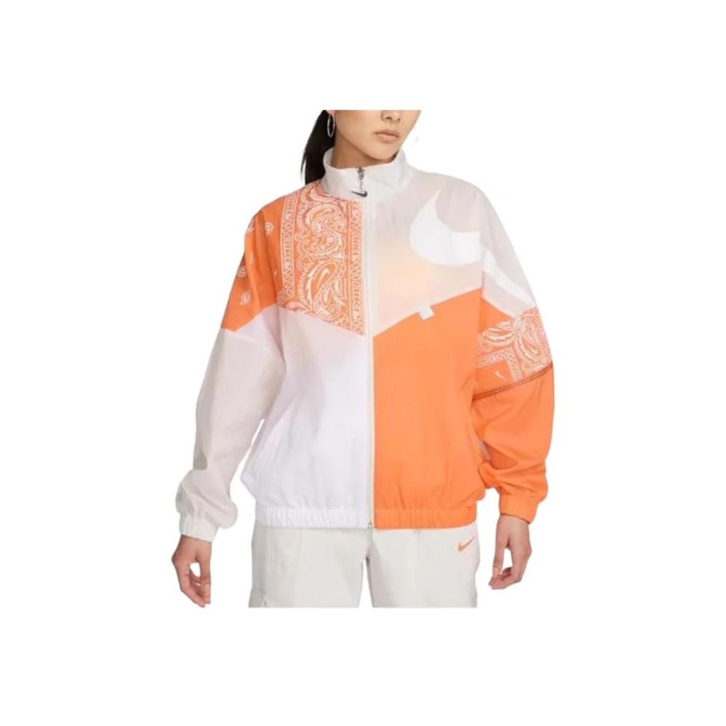 Nike Color Block Windbreaker Jacket Women Jackets White FJ7728-030