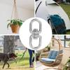 304 Stainless Steel Swivel Hook – 360° Double-Ring Connector – M4/M5/M6, 113-300kg – For Boating, Camping, Dog Leashes, Plant Hangers