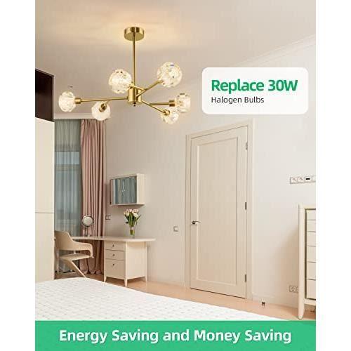 LEDYA Ampoules LED G9, 3W Equivalent 30W Halogène Lampe, Blanc Chaud 2700K 380LM Sans Scintillement AC-DC 220-240V pour Chambre Sa