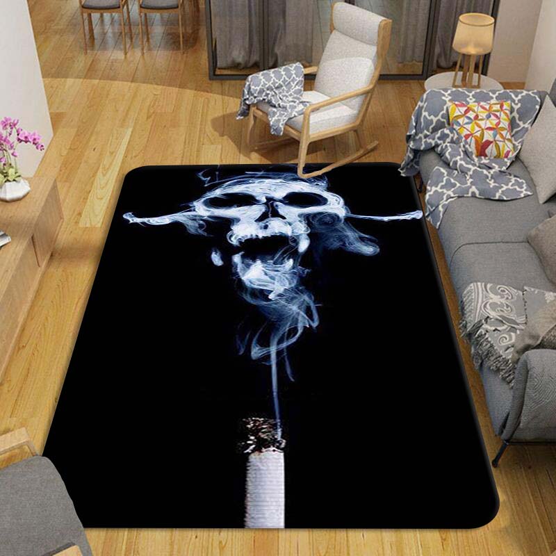 Bathroom Non-slip Door Mat Teen Kawaii Room Horror Skull Rug Living Room Corridor Home Decor Non-slip Floor Mat