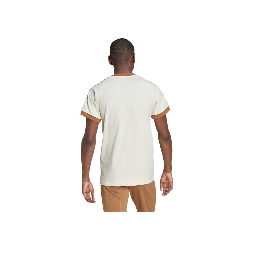 Adidas Originals Cali Tee With Striped Ribbed Crew Neck Men Tops Off-White IB3422