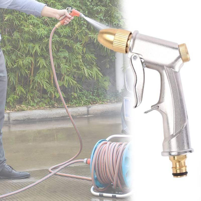 Premium Silver Plated Aluminum Alloy Water Gun For Car Washing And Gardening Needs