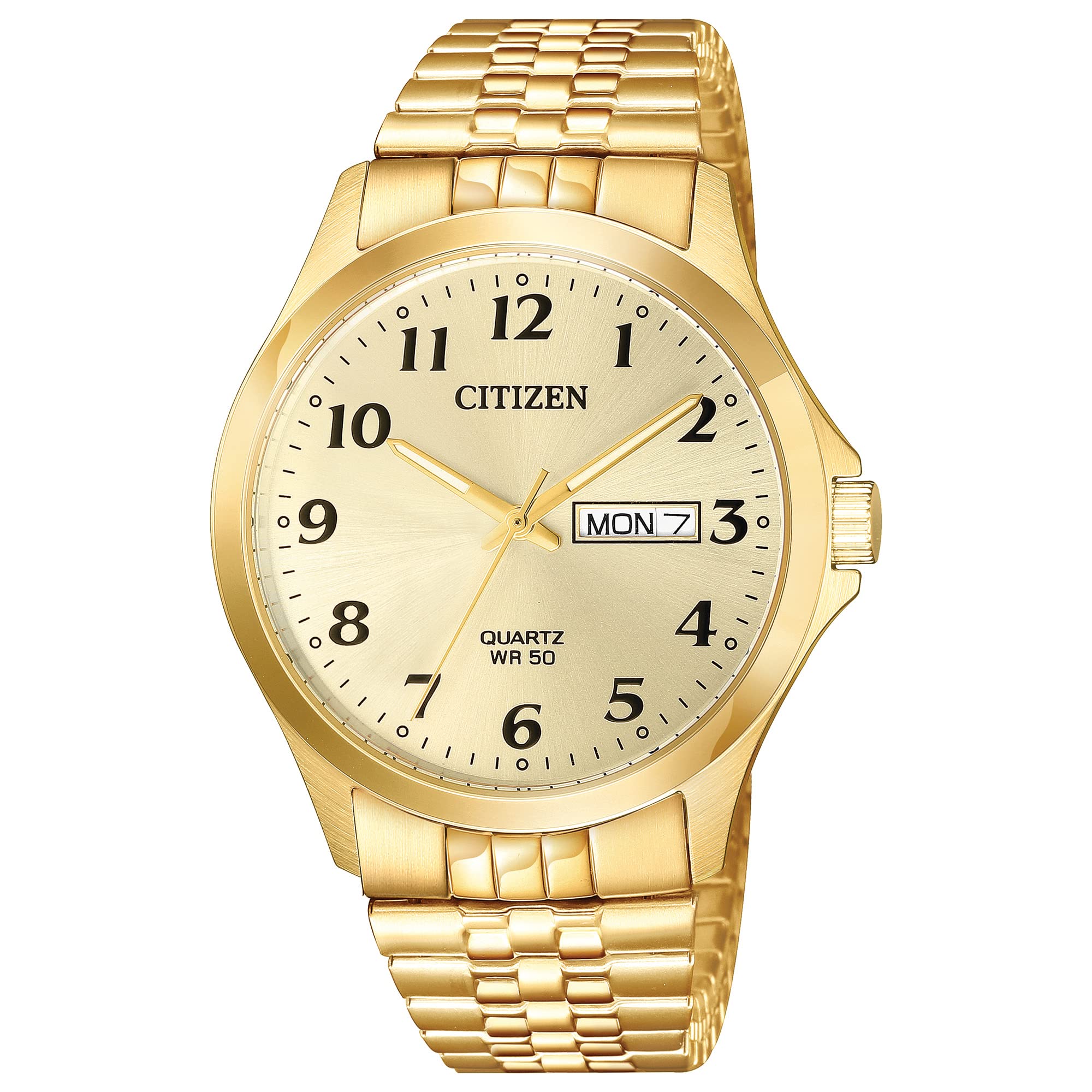 Citizen Men s Gold Stainless Steel Expansion Band Watch bf5002-99p