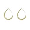 Retro European & American Metal Water Drop Hoop Earrings: Exaggerated Hong Kong Style Studs for Women