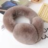 100% Natural Rex Rabbit Fur Ear Muffs Custom Cold Winter Comfort Furry Plush Warm Frostproof Collapsible Ear Muffs for Women